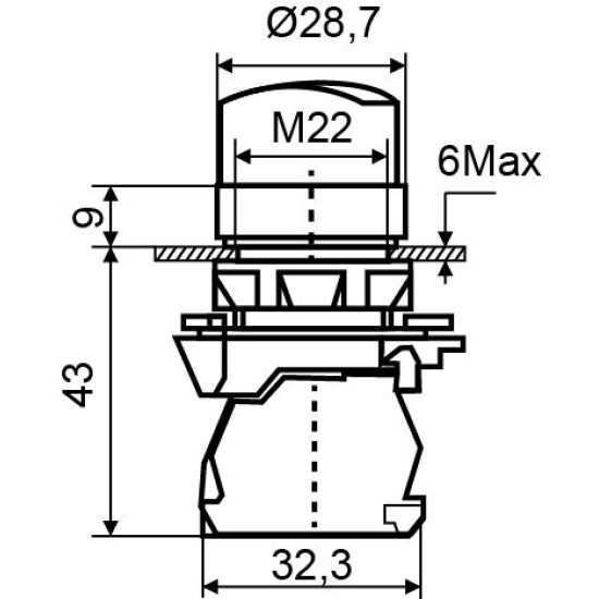 Перемикач Аско-Укрем TB5-AD33 (I-0-II) (A0140010158)