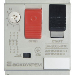 Автомат захисту двигуна Аско-Укрем ВА-2005 М10 4,0-6,3А (A0010050004)