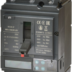 Корпусний автоматичний вимикач ETI NBS-E 100/3S LCD 3P 100A 50кА (4673049)