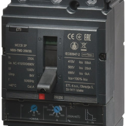 Корпусний автоматичний вимикач ETI NBS-TMD 250/3S 3P 200A 50кА (4673075)