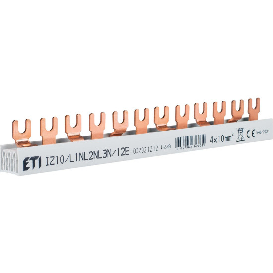 Шина живлення ETI IZ 10/L1NL2NL3N/12E 10мм² 3P+N Fork 12 модулів 0,22м (2921212)