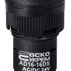 Сигнальна арматура Аско-Укрем AD16-16DS 24В AC/DC біла (A0140030039)