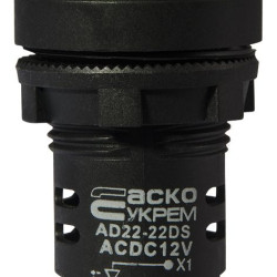 Сигнальна арматура Аско-Укрем AD22-22DS 12В AC/DC зелена (A0140030162)