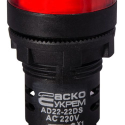 Сигнальна арматура Аско-Укрем AD22-22DS 220В АС червона (A0140030038)