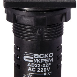 Сигнальна арматура Аско-Укрем AD22-22F 220В АС зелена (A0140030156)