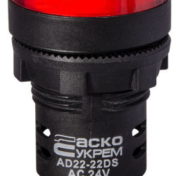 Сигнальна арматура Аско-Укрем AD22-22DS 24В AC/DC червона (A0140030047)