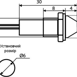 Сигнальна арматура Аско-Укрем AD22C-6 220В АС жовта (A0140030098)