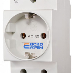 Розетка Аско-Укрем AC30 2Р+РЕ з заземленням (A0150010104)