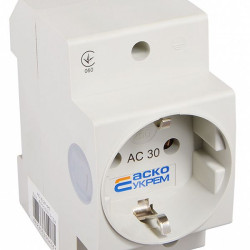 Розетка Аско-Укрем AC30 2Р+РЕ з заземленням (A0150010104)