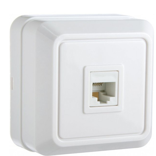 Телефонна розетка Аско-Укрем Ct RJ-12, RJ-45 (РЗtf-1-Ct-W)