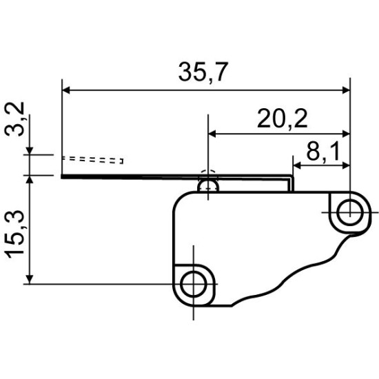 Кінцевий міні-вимикач Аско-Укрем V-15-21C25 (A0050040021)