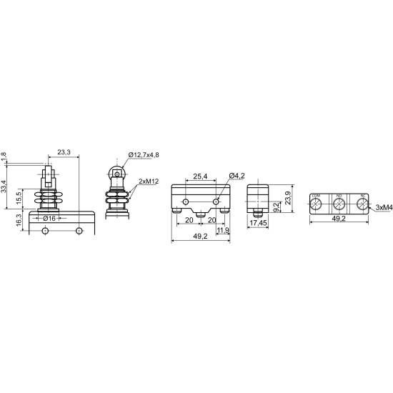 Кінцевий міні-вимикач Аско-Укрем Z-15GQ21-B (A0050040002)
