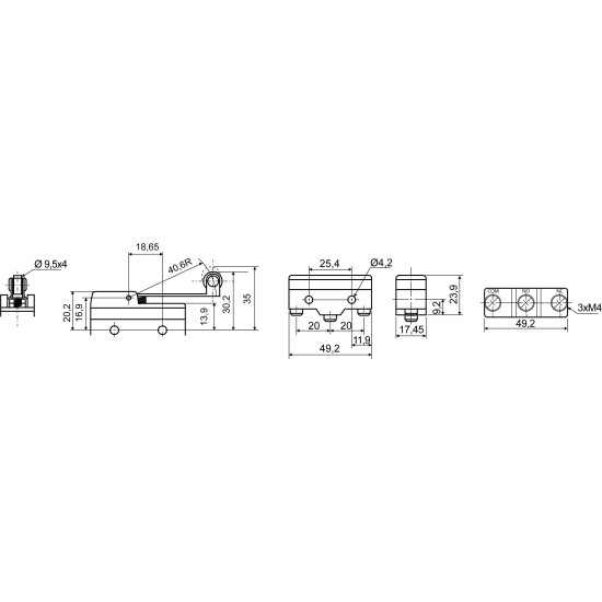 Кінцевий міні-вимикач Аско-Укрем Z-15GW2-B (A0050040006)