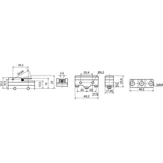 Кінцевий міні-вимикач Аско-Укрем Z-15GW21-B (A0050040005)