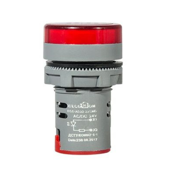 Сигнальна арматура ECOHOME ECO AD22-22SMD 24В AC/DC червона (ECO090010008)