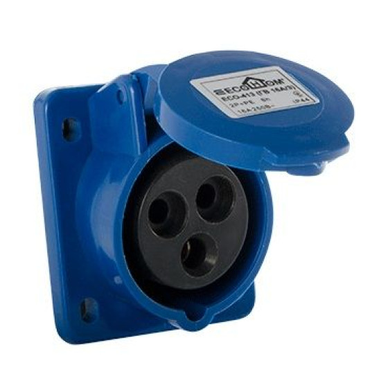 Силовий роз`єм ECOHOME ECO-413 2Р+РЕ 16А/3 (ECO016010007)