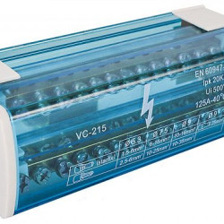 Нульова шина Аско-Укрем VC-215 в корпусі 2x15 отворів (A0150120019)