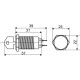 Металева кнопка Аско-Укрем TY 19C-K11/3 2NO+2NC (A0140010214)