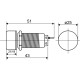 Металева кнопка Аско-Укрем TY 19C-S11/1 1NO+1NC (A0140010215)
