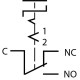 Перемикач на 2 положення металевий 1NO+1NC TY 19C-X11/2 Аско-Укрем (A0140010216)