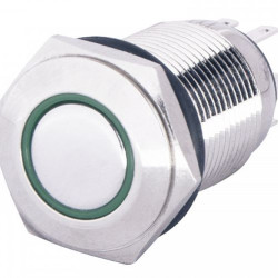 Кнопка Аско-Укрем TYJ 16-261 1NO+1NC 220В з підсвічуванням зелена (A0140010093)