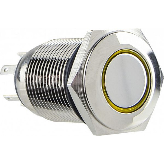 Кнопка Аско-Укрем TYJ 16-261 1NO+1NC 220В з підсвічуванням жовта (A0140010094)