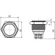 Металева кнопка Аско-Укрем TYJ 19-211 1NO+1NC (A0140010108)