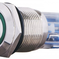 Кнопка Аско-Укрем TYJ 19-271 1NO+1NC 220В з підсвічуванням зелена (A0140010113)