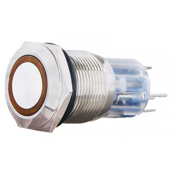 Кнопка Аско-Укрем TYJ 19-271 1NO+1NC 220В з підсвічуванням жовта (A0140010114)