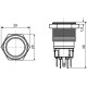 Металева кнопка Аско-Укрем TYJ 22-211 1NO+1NC (A0140010124)