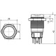 Металева кнопка Аско-Укрем TYJ 22-221 1NO+1NC (A0140010126)