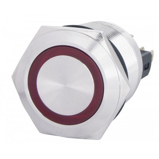 Кнопка Аско-Укрем TYJ 22-271 1NO+1NC 220В з підсвічуванням червона (A0140010133)