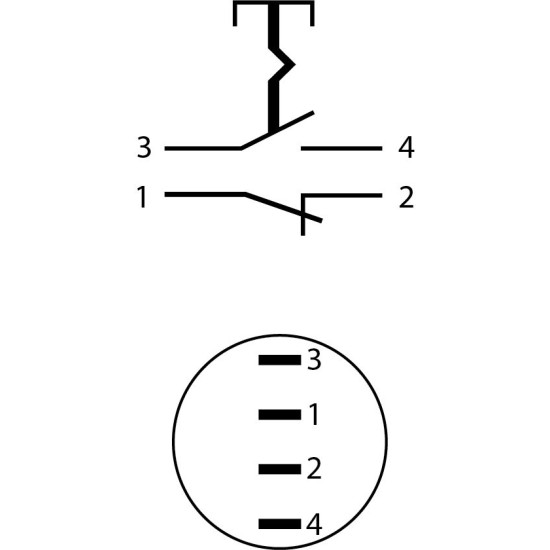 Металева кнопка Аско-Укрем TYJ 22-311 1NO+1NC (A0140010125)