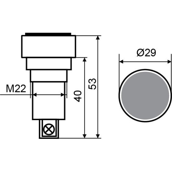 Кнопка Аско-Укрем XB2-ЕA145 NO+NC «Стоп» червона (A0140010037)