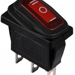 Перемикач Аско-Укрем KCD3-103W R/B (I-0-II) IP54 червоний (A0140040042)