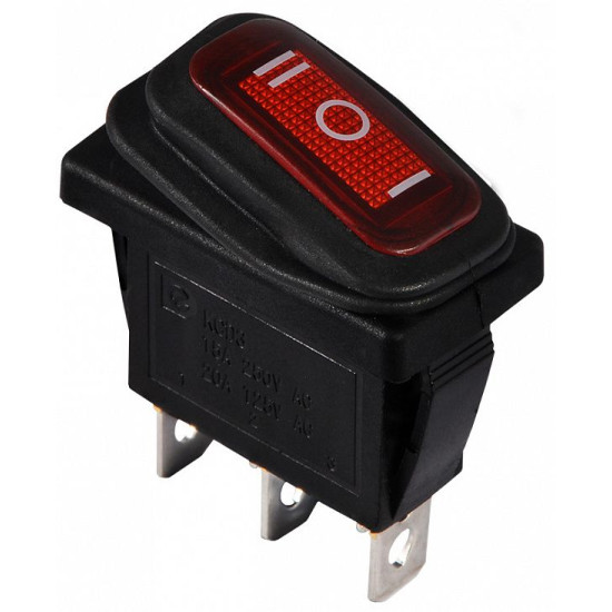 Перемикач Аско-Укрем KCD3-103W R/B (I-0-II) IP54 червоний (A0140040042)