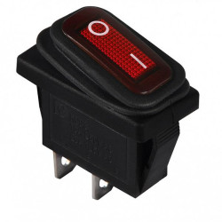 Перемикач Аско-Укрем KCD3-101W R/B (0-I) IP54 червоний (A0140040033)