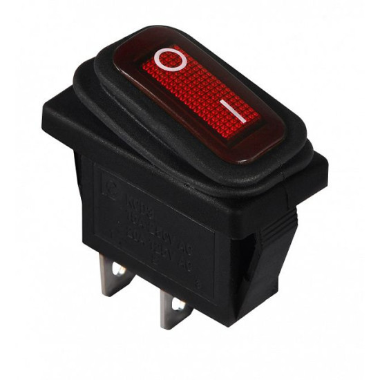 Перемикач Аско-Укрем KCD3-101W R/B (0-I) IP54 червоний (A0140040033)