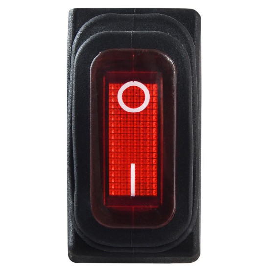 Перемикач Аско-Укрем KCD3-101W R/B (0-I) IP54 червоний (A0140040033)