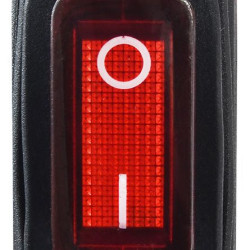 Перемикач Аско-Укрем KCD3-101NW R/B (0-I) IP54 з підсвічуванням червоний (A0140040036)