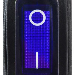Перемикач Аско-Укрем KCD3-101NW BL/B (0-I) IP54 з підсвічуванням синій (A0140040038)
