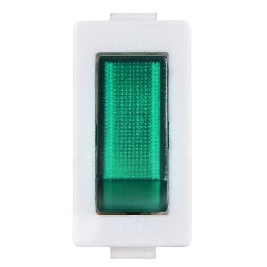 Перемикач Аско-Укрем KCD3-101N-13 GR/WH (0-I) з підсвічуванням зелений (A0140040041)