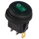 Перемикач Аско-Укрем KCD1-8-101NW GR/B (0-I) IP65 з підсвічуванням круглий зелений (A0140040078)