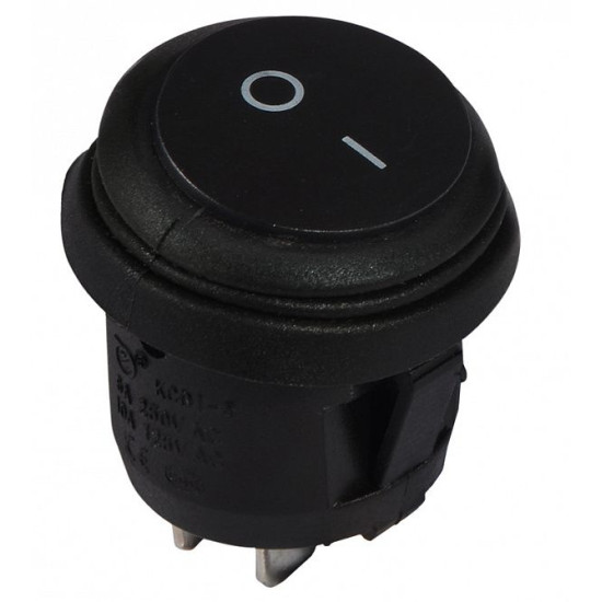 Перемикач Аско-Укрем KCD1-5-101W B/B (0-I) IP65 чорний (A0140040073)