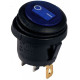 Перемикач Аско-Укрем KCD1-5-101NW BL/B (0-I) IP65 з підсвічуванням круглий синій (A0140040076)