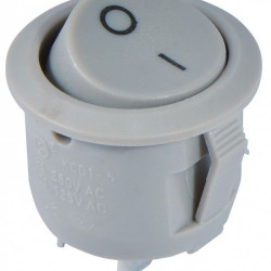 Перемикач Аско-Укрем KCD1-5-101 Grey/Grey (0-I) круглий сірий (A0140040069)