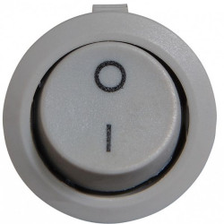 Перемикач Аско-Укрем KCD1-5-101 Grey/Grey (0-I) круглий сірий (A0140040069)