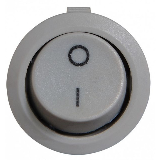 Перемикач Аско-Укрем KCD1-5-101 Grey/Grey (0-I) круглий сірий (A0140040069)