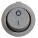 Перемикач Аско-Укрем KCD1-5-101 Grey/Grey (0-I) круглий сірий (A0140040069)