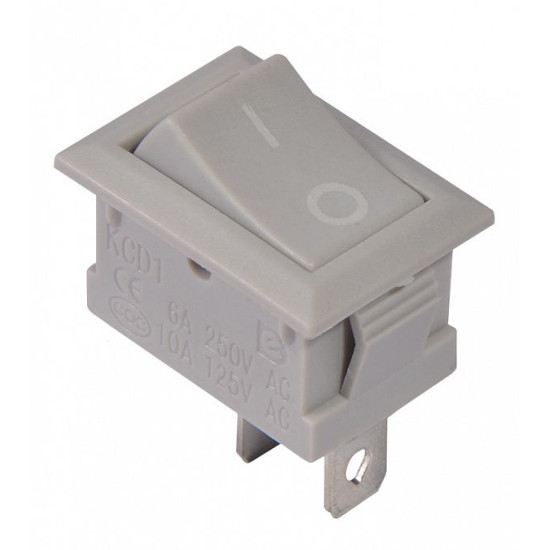 Перемикач Аско-Укрем KCD1-101 Grey/Grey сірий (A0140040051)